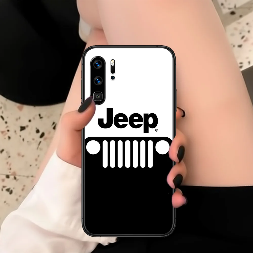 

Hot Car Jeep Phone Case For Huawei P 10 20 30 40 Mate Smart Lite Z 2019 Pro Black black Bumper 3D Shell Silicone Prime Trend