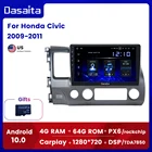 Dasaita для Honda Civic 2009 2010 2011 Android 10,0 Автомобильный GPS-навигатор с 1 Din 10,2 