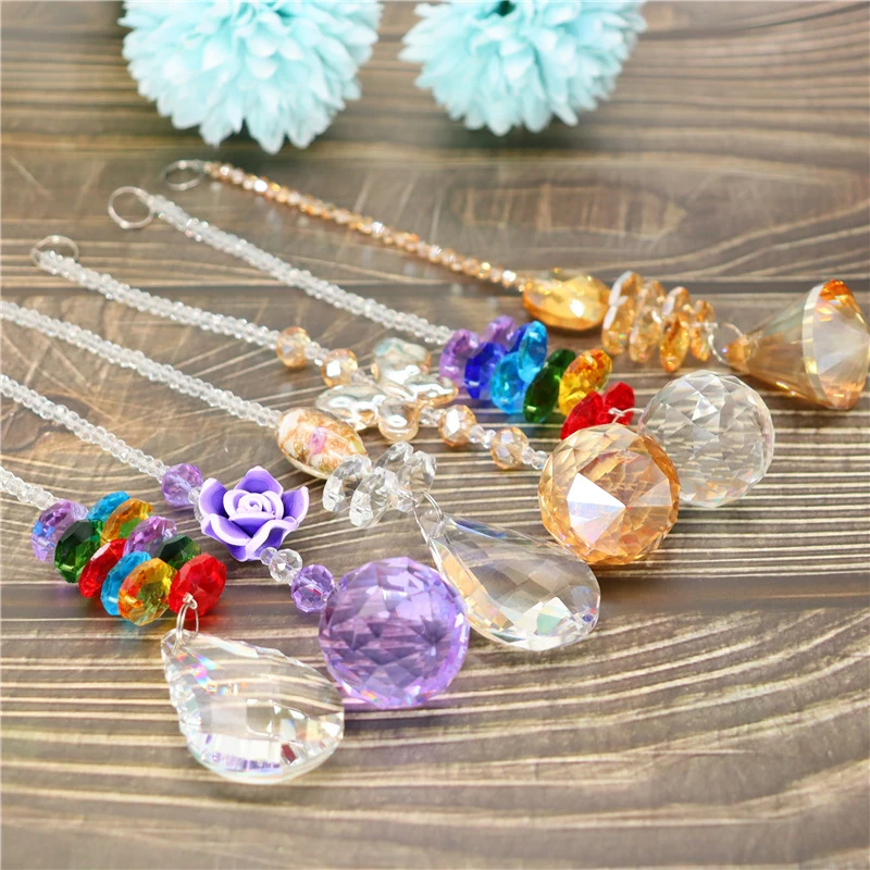 

Crystal Wind Star Moon Pendant Sun Protection Moon Sun Wind Chimes Garden Window Wedding Curtain Chandelier DIY Home Decor Gifts