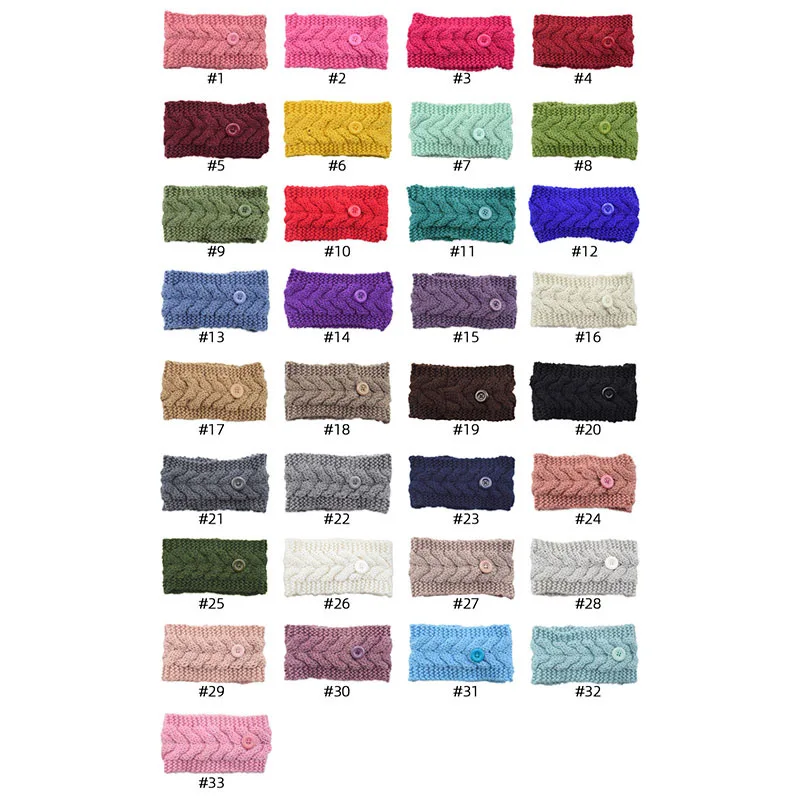 Зимние теплые лента для волос эластичный обруч головы Однотонная футболка на