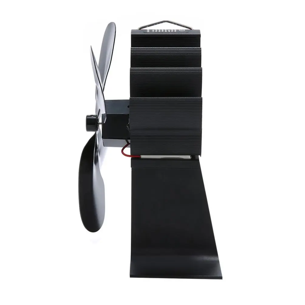 

Black Fireplace Heat Powered Stove Fan Effectively Hot Air Dispensing Home Save Energy Blower Warm Distribution Fireplace Fan