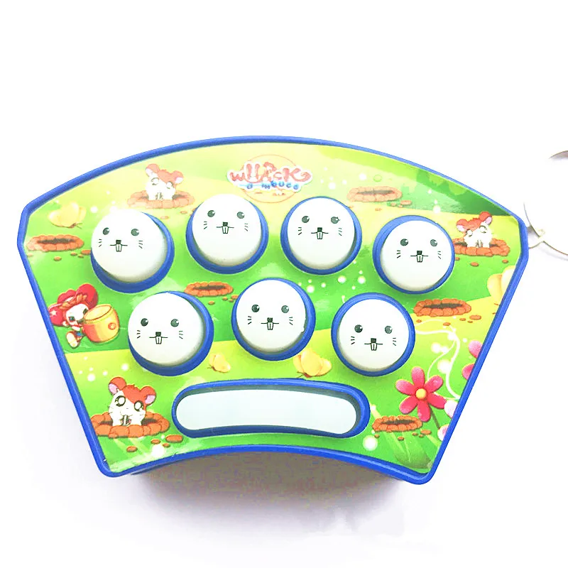 Kids Gift Hamster Game Player Mini Handheld game machine with key ring button battery | Электроника