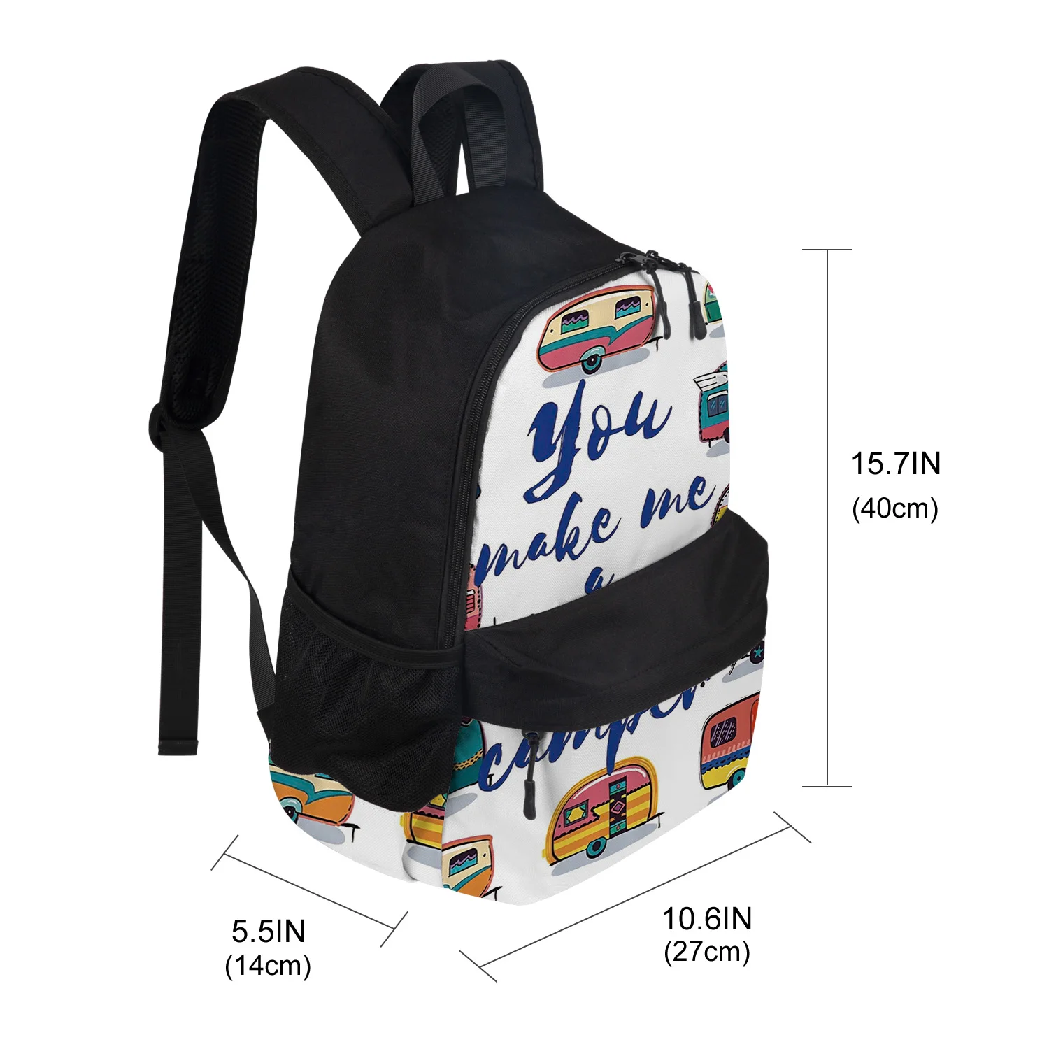 Милый мультяшный рюкзак с машинкой для студентов колледжа износостойкий