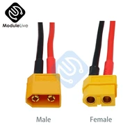 2pcsset xt60 male female battery connector female male plug with silicon 14 awg wire high quality