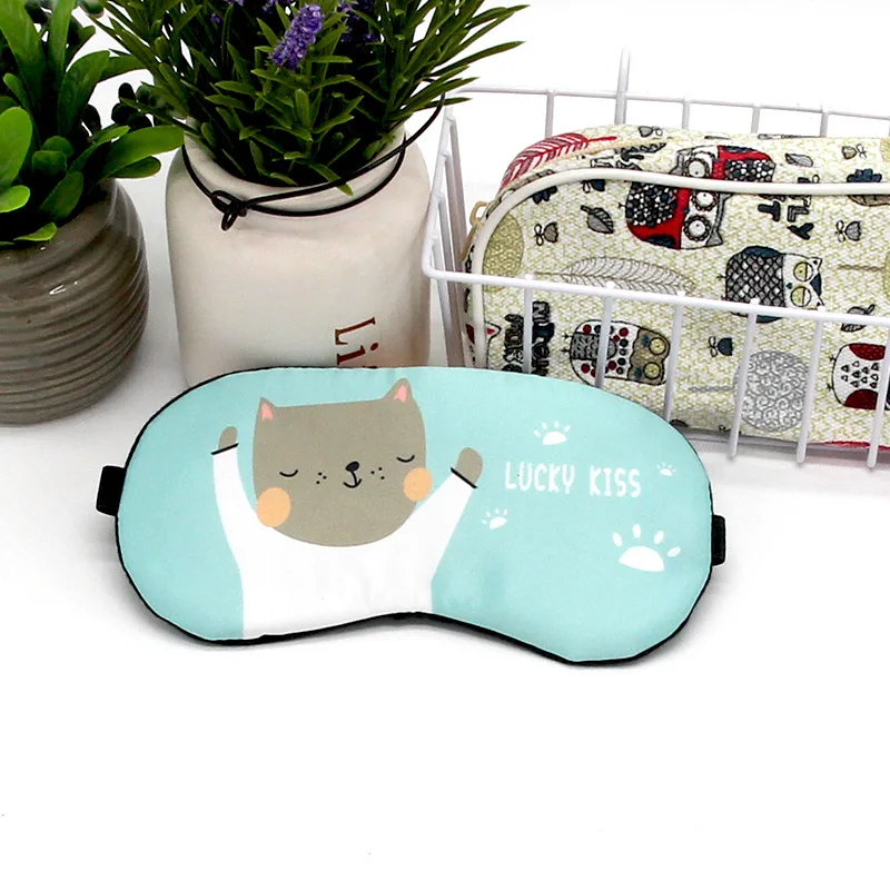 Симпатичная маска для сна хлопковая мультяшная глаз забавная аниме дорожная