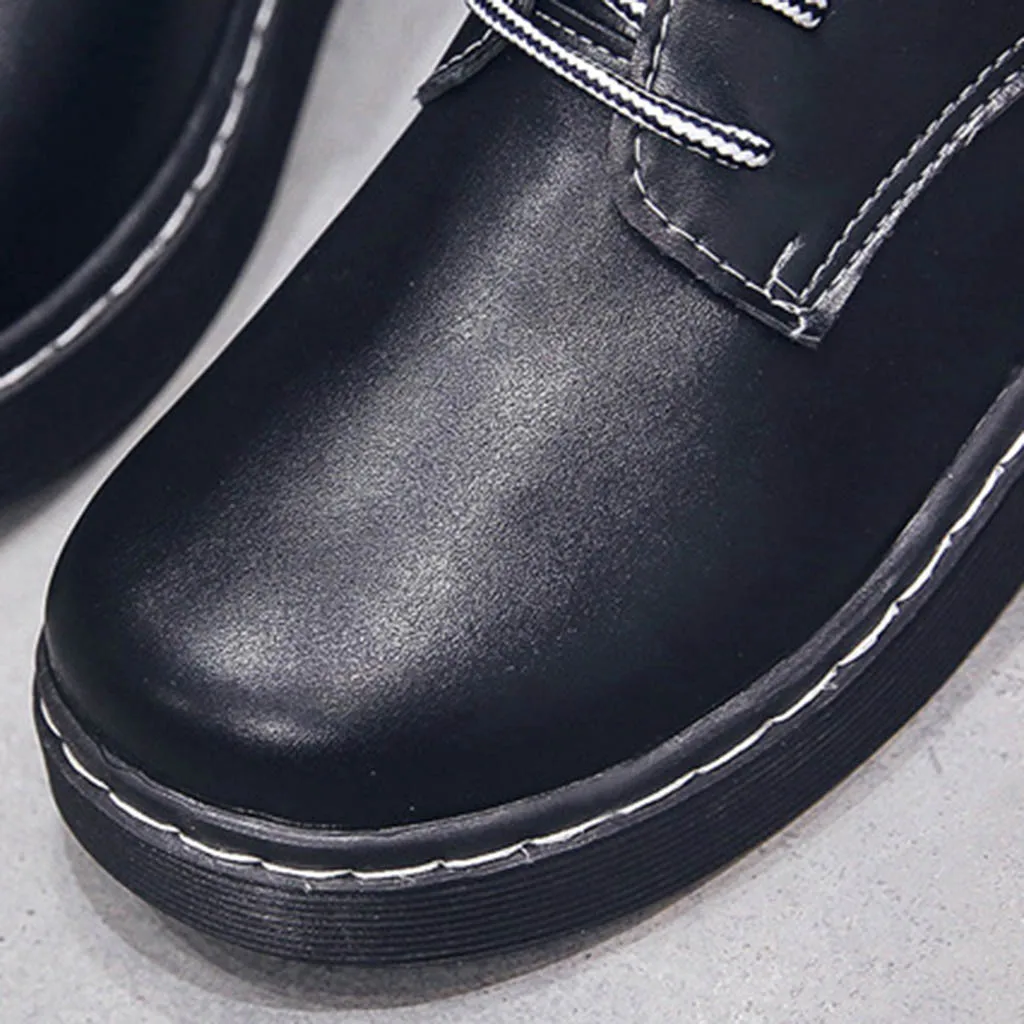

Ladies Pumps Shoes Casual Round Toe Work Single Shoes England Style Chunky Heels Single-shoe Loafers Heels Office Shoes
