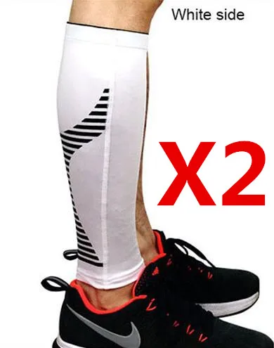 1 pair White Поддержка ног компрессионный баскетбольный футбольный защитный щиток голени футбольные рукава для голени Молодежный Танец Бег Велоспорт протектор для ног гетры - Цвет: 1 pair White