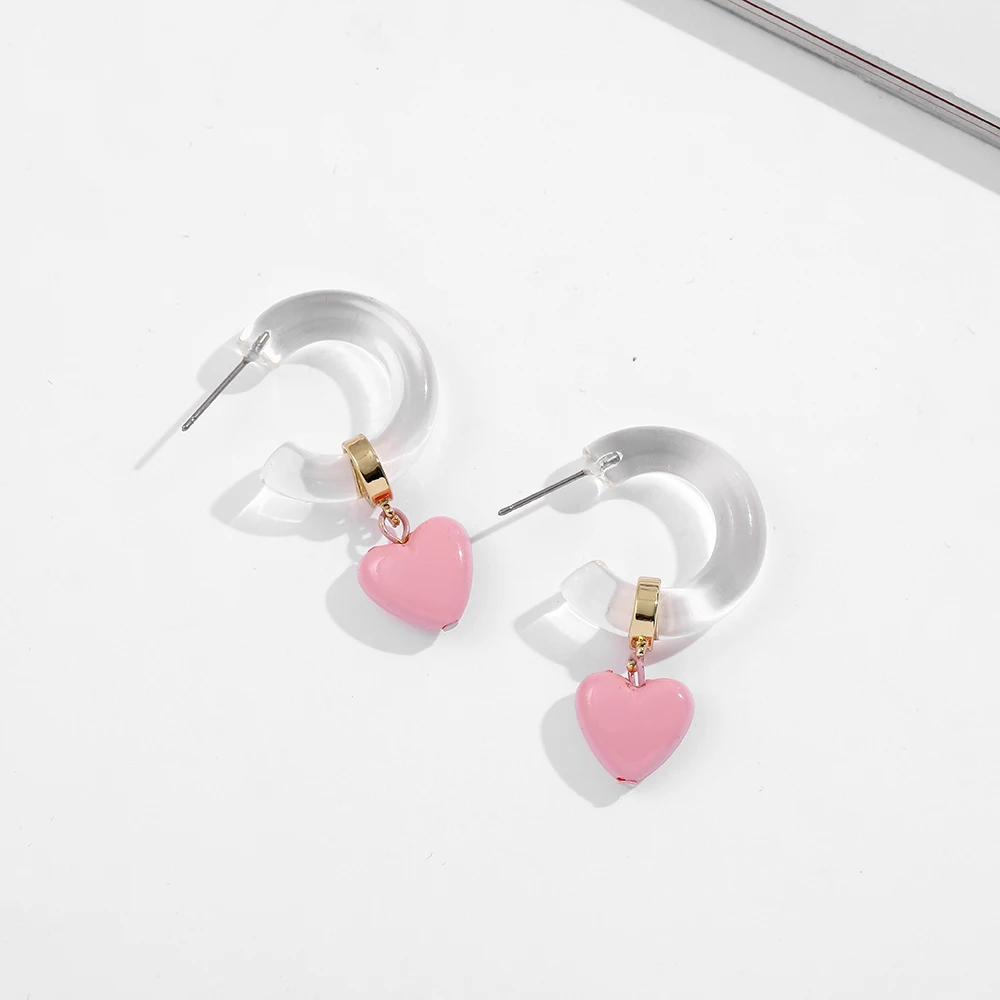 Прозрачные Акриловые серьги-кольца из чистого уксусного волокна дизайнерские