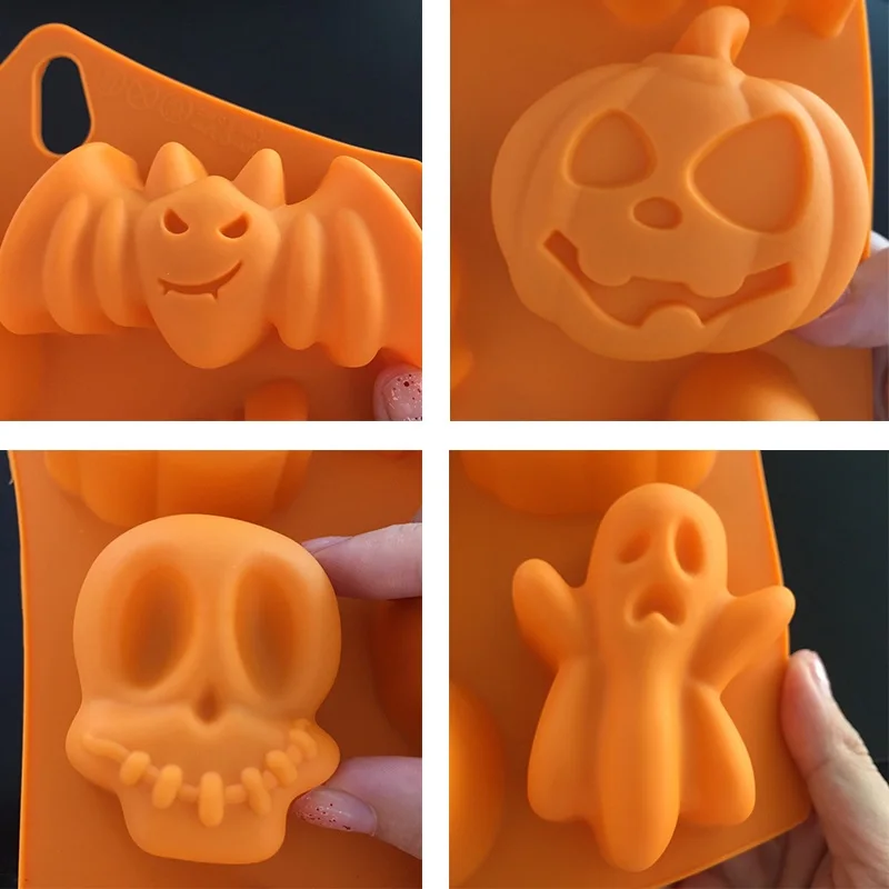 Форма Тыква на Хэллоуин силиконовая форма кухонная для украшения торта