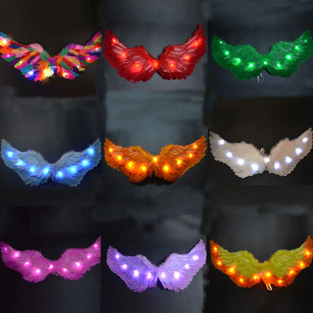 Свет Ангел перо крыло фото реквизит Показать подарок светящийся светодиод