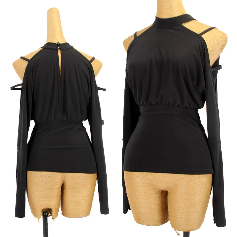 

Latin Dance Long Sleeve Tops Professional Latin Practice Shirt Female Adult Rumba Dance Training Clothes Samba Dancewear DQL6546