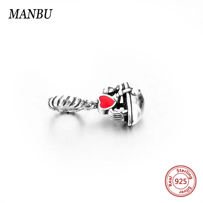 ManBu Стерлинговое Серебро 925 оригинальные бусы девочка и мальчик любовь навсегда