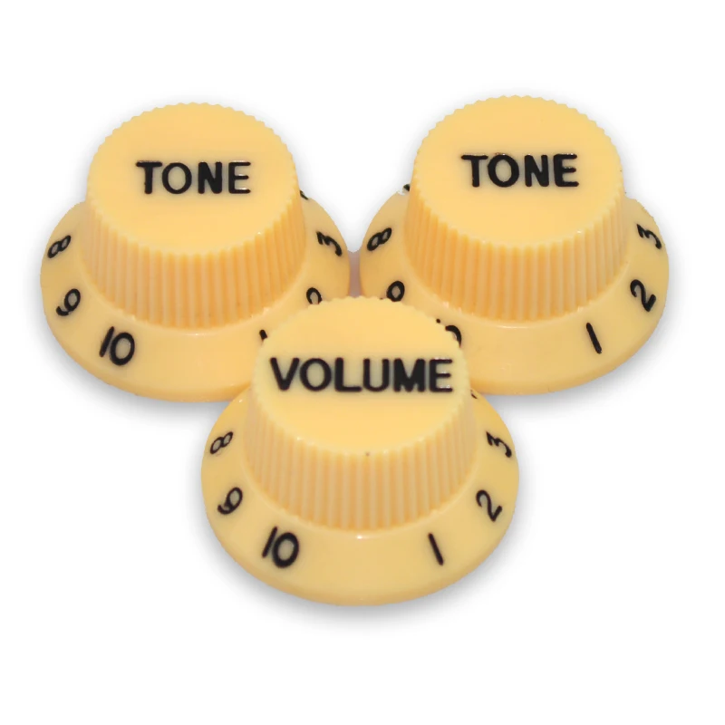 kostenloser versand multi farbe elektrische gitarre speed control knöpfe gitarre topf tasten kappe 2 ton 1 volumen ein set free global shippi