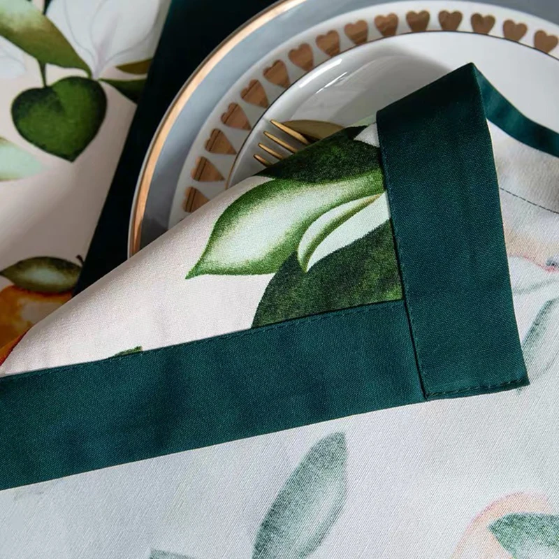 Прямоугольная скатерть роскошная оранжевая для стола водонепроницаемая нового