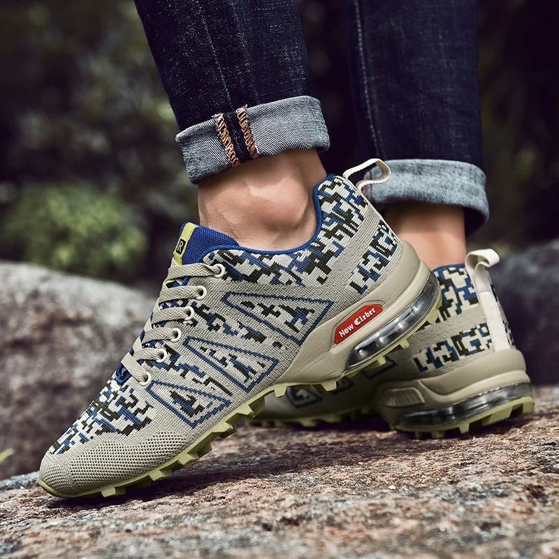 Camouflage Hiking Shoes Without Lock Cycling Riding Shoes Training Bicycle Shoes Outdoor Sports Non-slip 39-47 Men Sneakers