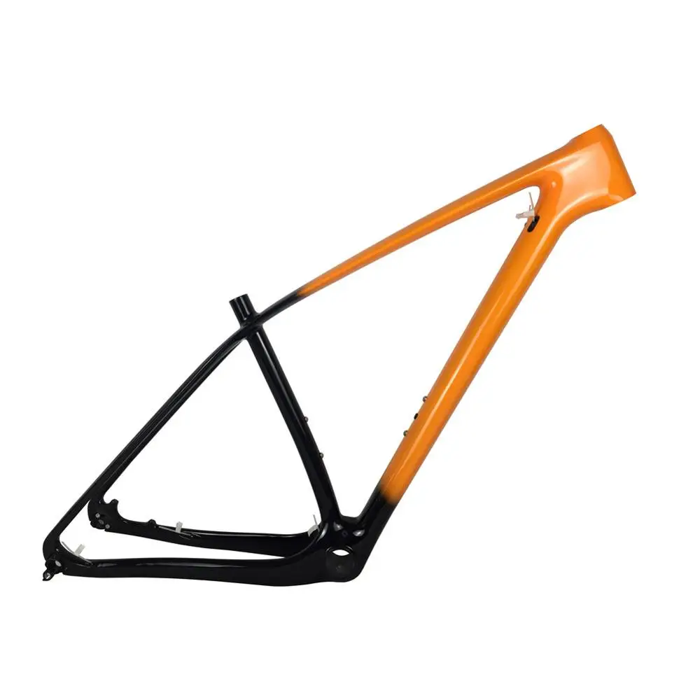Spcycle 29er полная карбоновая Передняя Велосипедная вилка рама 27,5 er горный велосипед карбоновая рама 650B T1000 карбоновая жесткая рама градиентного цвета - Цвет: Orange Color