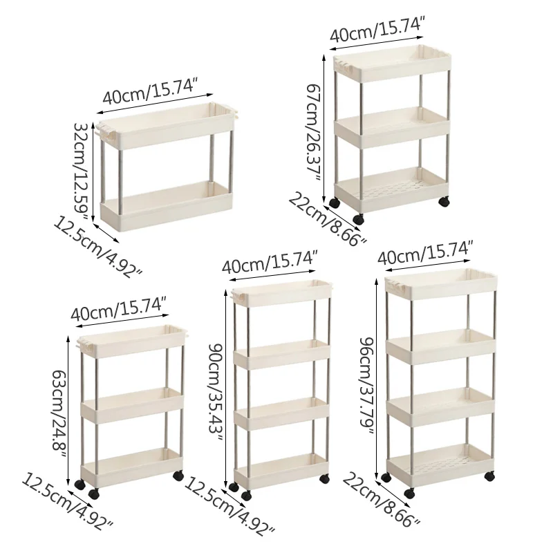 Полка для хранения на кухне с 2/3/4 слоями съемная полка холодильника колесами