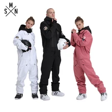 SMN лыжный костюм куртка цельный унисекс сноуборд комбинезон зимний водонепроницаемый дышащий теплый мужской женский лыжный Сноубординг комбинезон