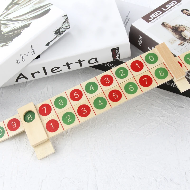 Деревянная детская математическая линейка разложения сложение Монтессори