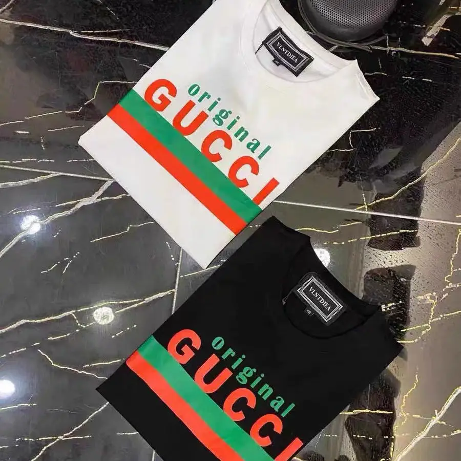 

2021 Spring and Summer New Fashion Casual Letter Printing Simple Wild Round Neck Short-sleeved T-shirt Simple Half-sleeved