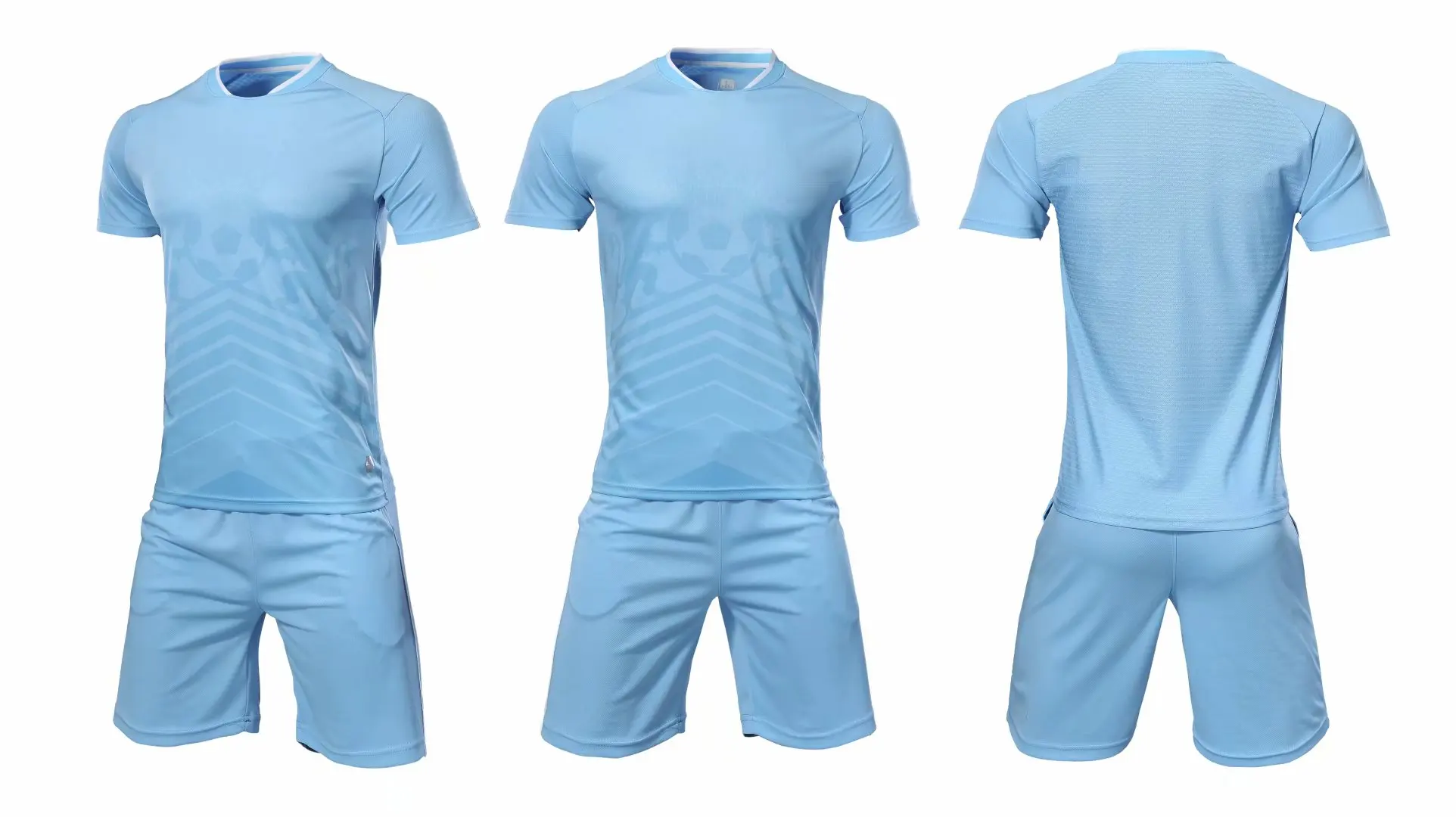 

Custom football training Sweatshirt suit men's Short Sleeve Jersey spring and summer fitness running suit leisure and breathable