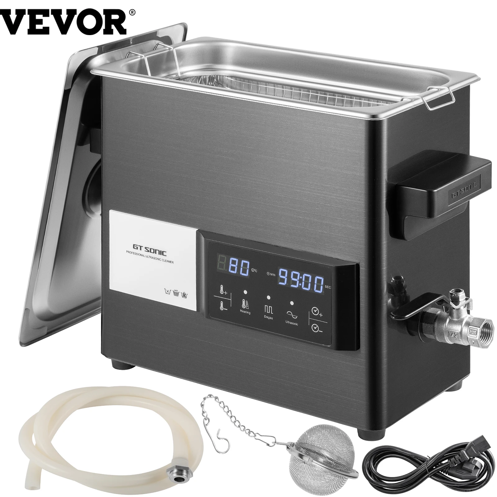 

VEVOR 3L 6L 9L 13L 20L 27L Ультразвуковой очиститель, цифровой сенсорный экран, портативная мини-стиральная машина, ультразвуковая Посудомоечная маши...