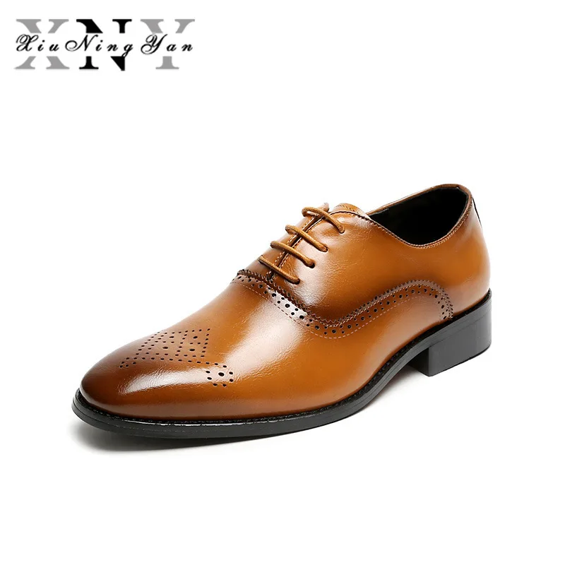 

Xiuningyan 2020 Повседневная обувь из искусственной кожи, мужские черные модельные туфли, мужские оксфорды, Мокасины, мужские туфли для вечеринок, ...