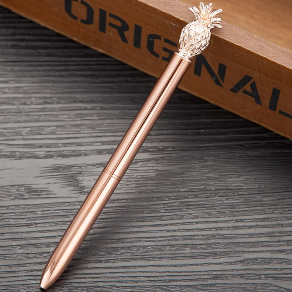 

Reflective Signature Pen Office Creative Pineapple Shaped Metal Student Supplies Ballpoint Pen Advertising Pen