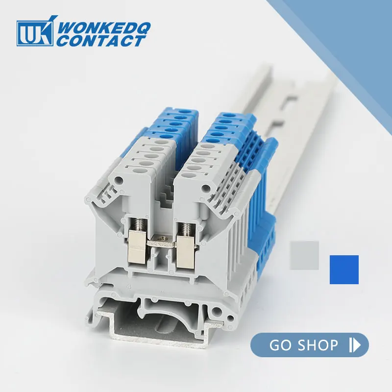 Клеммные колодки din-рейку 10 шт UK-5N вместо PHOENIX CONTACT Универсальный класс винт соединителя клеммный блок UK5N
