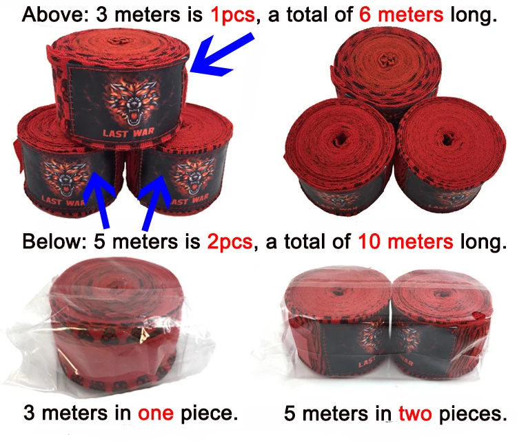 1 пара 5 м боксерские обертывания шт. 3 хлопок Муай Тай Каратэ повязки на запястье