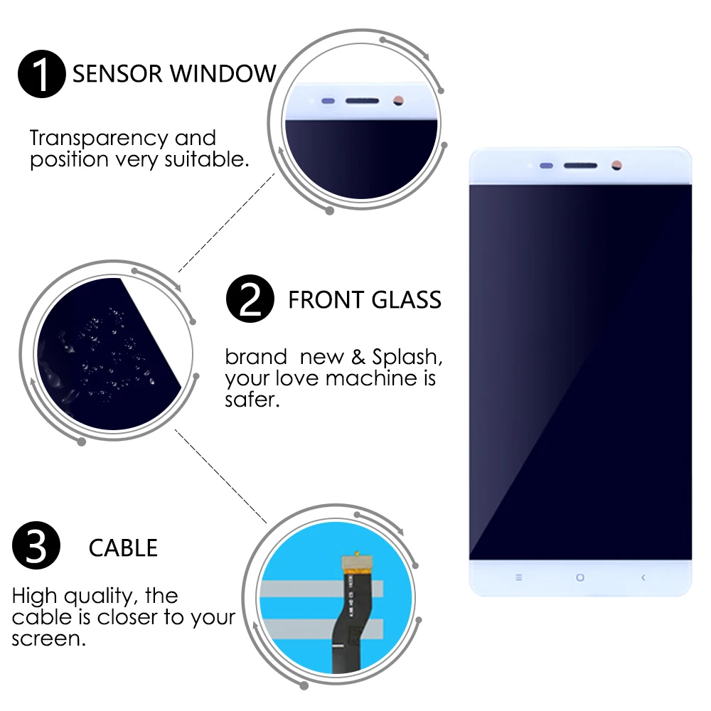 5 0 "оригинал для XIAOMI Redmi 4 ЖК дисплей сенсорный экран дигитайзер Mi Redmi4 Red MI4 LCD