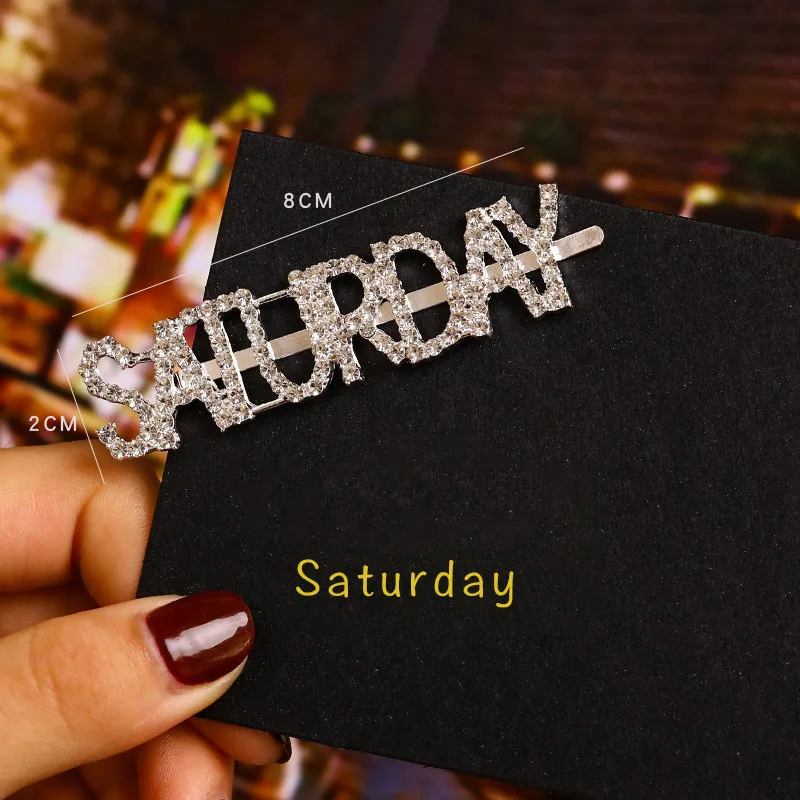 Головной убор для женщин и девочек серебряный Модный зажим волос с надписью