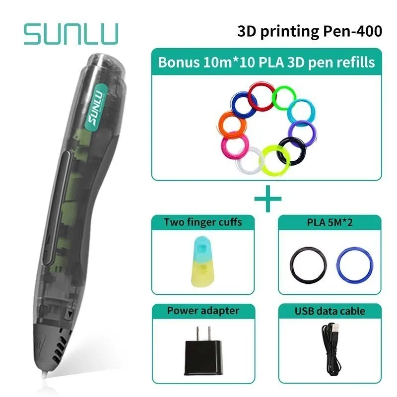 Ручка для 3D печати SL-400 изучения детей умные игрушки ручка с поддержкой 1 75 мм PLA