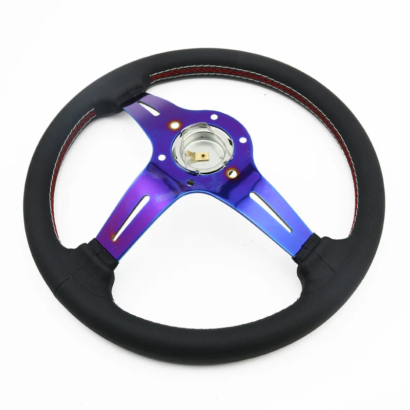 14&quot 350mm Auto Steering Wheel Universal Modified Deep Dish Go-kart Racing Sports Grilled Blue | Автомобили и мотоциклы