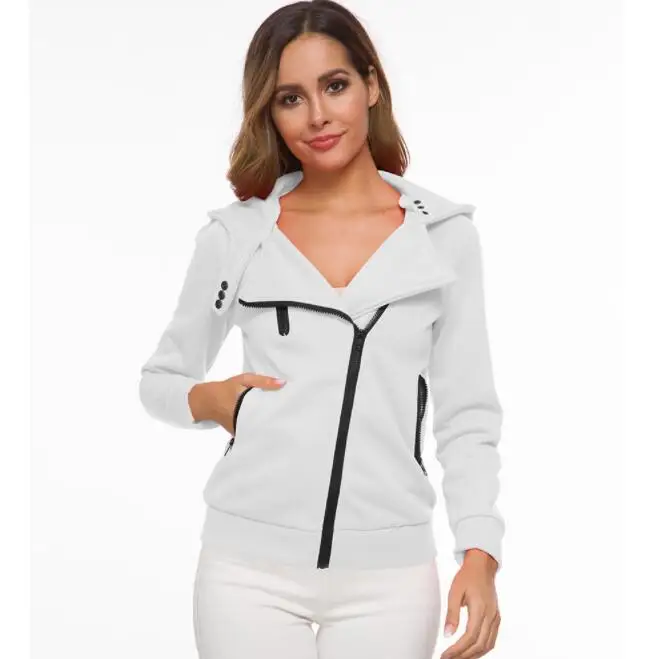 Женская куртка на молнии весну и осень Повседневная теплая кардиган с длинным