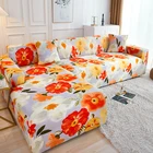 Эластичный чехол для дивана с цветочным принтом, чехол для кресла в гостиную, защитный чехол, купите два отдельных чехла на весь диван L-образной формы