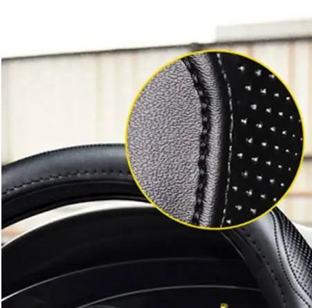 

Universal Leather Steering Wheel Cover White Rubber Without Smell