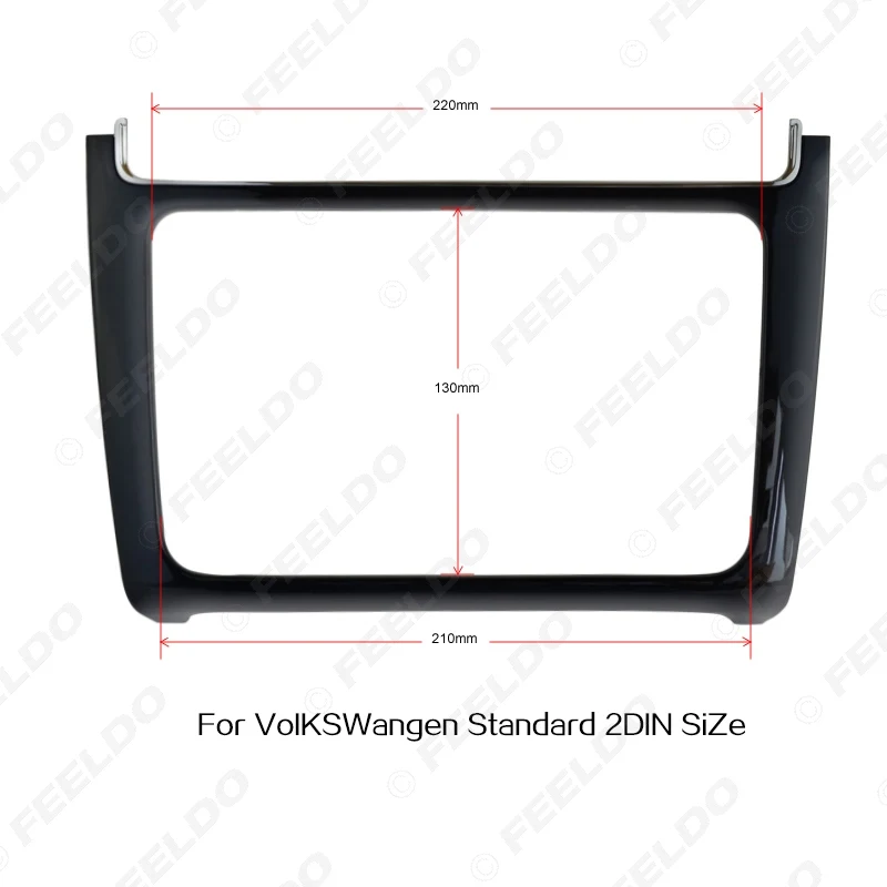 FEELDO глянцевый черный 2DIN автомобильный комплект для установки Радио Стерео DVD