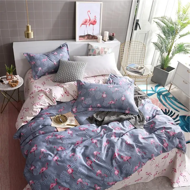 Постельное белье в полоску Роскошный домашний комплект постельного белья из 56