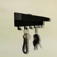 wall mount key holder hanging key shelf storage organizer hanger metal mail organizer decorative with 6 hook housekeeper on wall