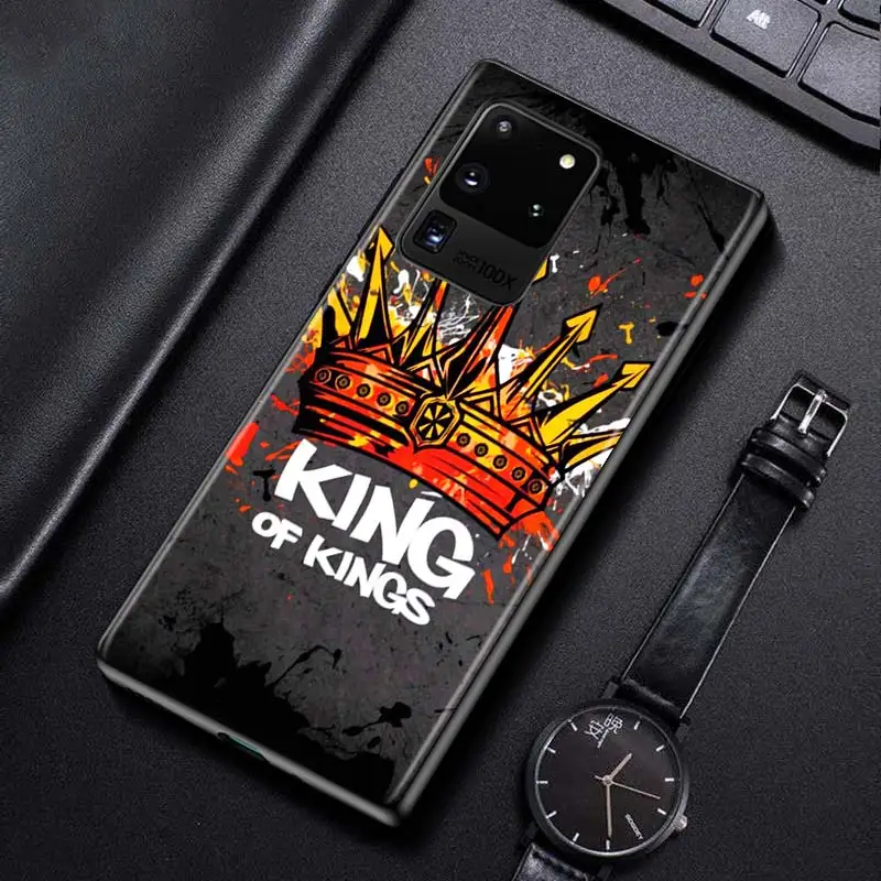 

King Queen Couples for Samsung S20 FE Ultra Plus A91 A81 A71 A51 A41 A31 A21S A11 A72 A52 A42 A32 A12 A02S Phone Case