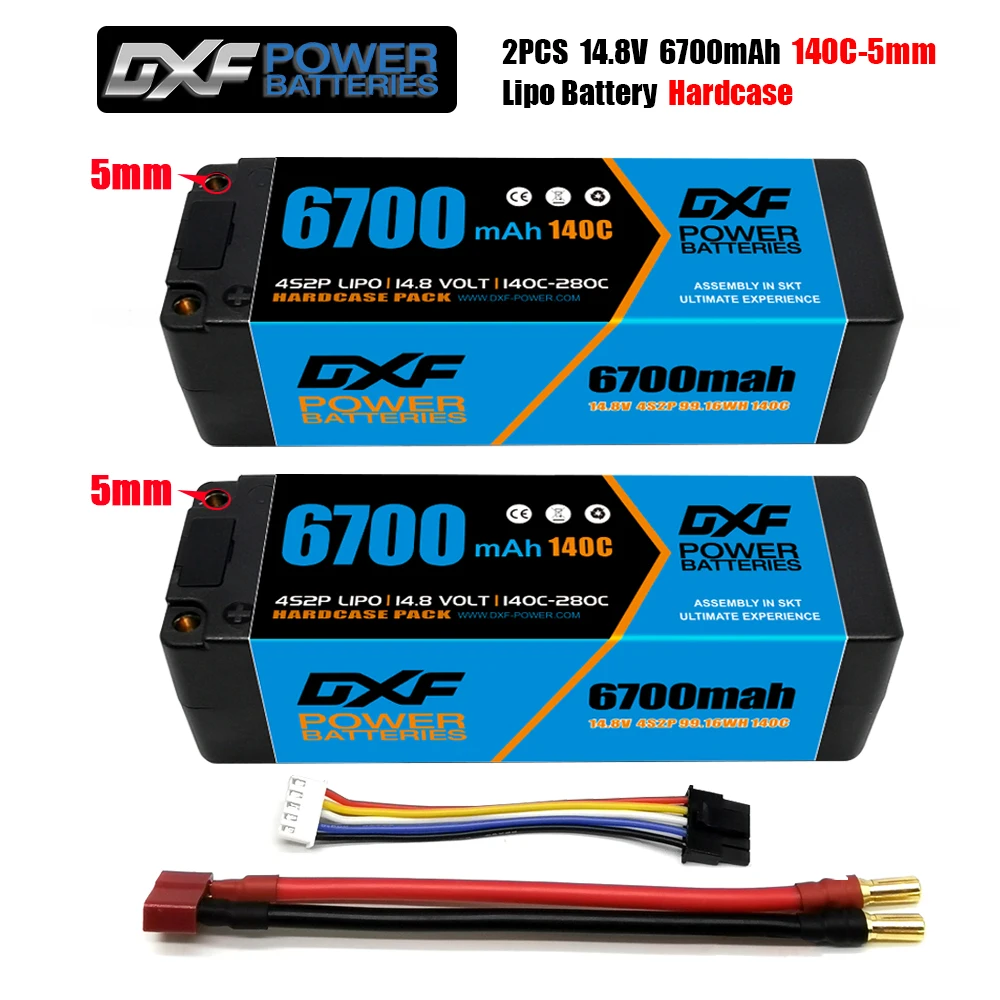 2 шт dxf батарея 2s 3s 4s lipo 74 v 111 v 148 v 7000 мач 6500 мач 6