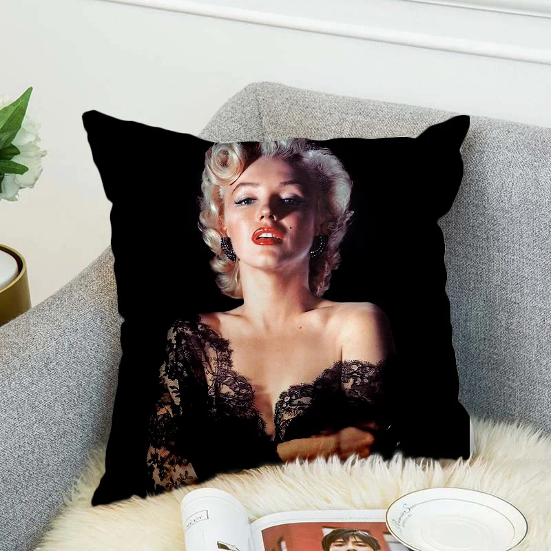 Marilyn Подушка с изображением Монро Чехол из полиэстера декоративная подушка чехол