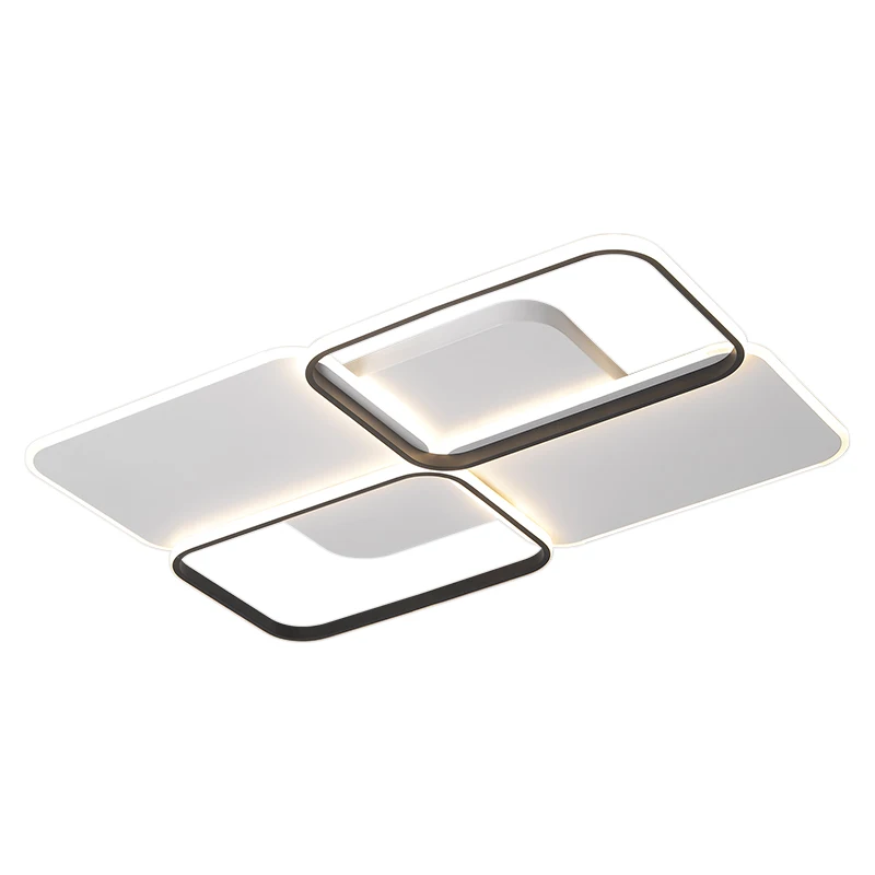 LICAN Люстра для гостиной спальни домашний декор белый черный блеск современный