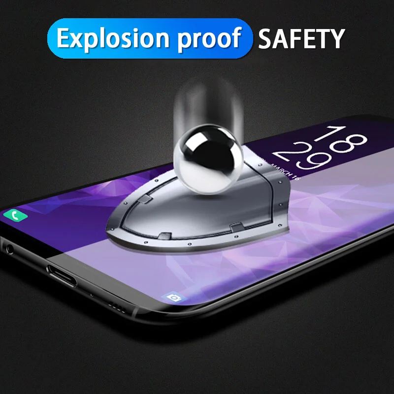 Полностью изогнутое закаленное стекло для samsung Galaxy S10 Plus S9 S8 Защитное экрана s6 edge s7