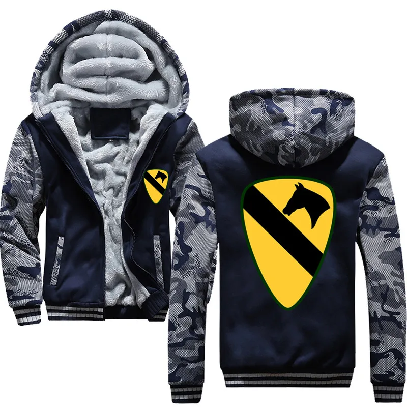 Классические толстовки с капюшоном первого кавалерийного подразделения (армия