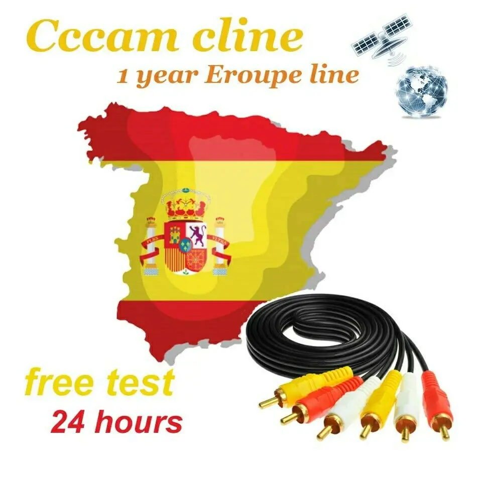 CCCAM España IPTV сервер 1 год CCCam Cline для года Испания Польша Португалия Германия