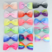 new diy threaded bow gradient colors rainbow printed headwear hairclothesfootwear bow without clip handmade diy party decor