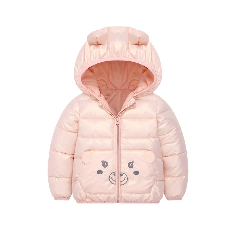 

2021 Russia Winter Autumn Baby Girls Hooded Cartoon Coat Rabbit Ears Warm Toddler Girls Children Outerwear Boys Kids Cute Jacket