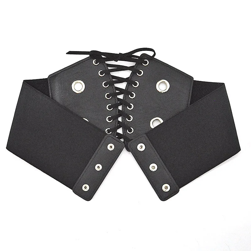 Модный женский пояс классический ремень однотонный черный широкий поясной